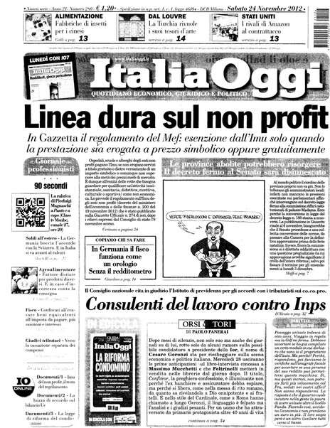 Italia oggi : quotidiano di economia finanza e politica